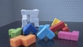 Cube constructor, multi-colored for brain development
