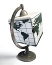 Cube desktop metal globe Royalty Free Stock Photo