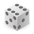 Cube dice icon, isometric style Royalty Free Stock Photo