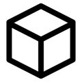 Cube, edge bold vector icon which can be easily modified or edited