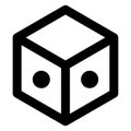 Cube, edge bold vector icon which can be easily modified or edited