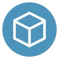 Cube, edge bold vector icon which can be easily modified or edited