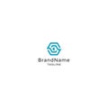 Abstract hexagon Cube Eye logo icon design template vector illustration