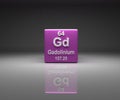Cube with Gadolinium number 64 periodic table