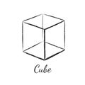 Cube. Geometric shape