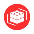 Cube glyph background icon which can easily modify or edit Royalty Free Stock Photo