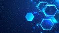 A cube hexagon shape pattern with an innovative concept as a background