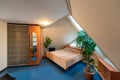 Cube houses hexagon shaped apartments bedroom interior Rotterdam, modern architecture, compact living, the Netherlands Holland