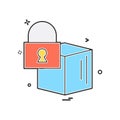Cube icon design vector Royalty Free Stock Photo