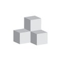 Cube icon, vector illustration in flat isometric 3D style Royalty Free Stock Photo