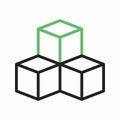 Cube icon vector image.