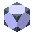 Cube illusion icon isometric vector. Visual memory Royalty Free Stock Photo