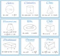 Cube. Image of volumetric geometrical figure with examples of such objects form