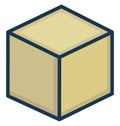 Cube Isolated Vector Icon That can be easily Modified or Edited. Royalty Free Stock Photo