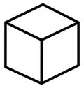 Cube Isolated Vector Icon That can be easily Modified or Edited. Royalty Free Stock Photo