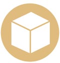 Cube Isolated Vector Icon That can be easily Modified or Edited. Royalty Free Stock Photo