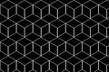 Cube lattice, texture, black, white, unique style. Royalty Free Stock Photo