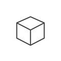 Cube line icon