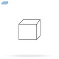 Cube line icon isolated on background. Modern flat pictogram, business, marketing, internet concept. Trendy Simple vector symbol Royalty Free Stock Photo