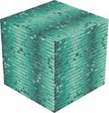 A cube made of turquoise bricks Royalty Free Stock Photo