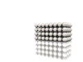 A cube made up of metallic balls. Royalty Free Stock Photo
