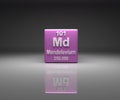 Cube with Mendelevium number 101 periodic table Royalty Free Stock Photo