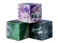 The cube from a mineral also charoit nephrite Royalty Free Stock Photo