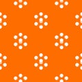 Cube molecule pattern vector orange