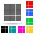 cube multi color style icon. Simple thin line, outline vector of web icons for ui and ux, website or mobile application Royalty Free Stock Photo