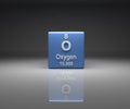 Cube with oxygen number 8 periodic table Royalty Free Stock Photo