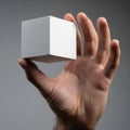 Cube is prominently displayed its edges sharp and straight contrasting Royalty Free Stock Photo