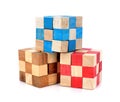 Cube puzzle wooden blocks