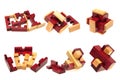 Cube puzzle wooden blocks To enhance skills And learning