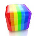 Cube in rainbow colors