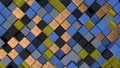 Cube random color motif background Royalty Free Stock Photo