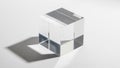 Cube s edges and surfaces catch and refract light creating subtle highlight Royalty Free Stock Photo