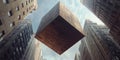 A Cube-Shaped Building That Appears to Defy Gravity for Modern Architecture, Futuristic Design, and Innovation Projects