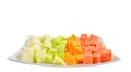 Cube Sized Melons And Honeydew III Royalty Free Stock Photo