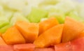 Cube Sized Melons, Honeydew IX Royalty Free Stock Photo