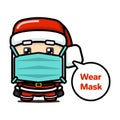Cube Style Cute Santa Claus Wearing Mask Royalty Free Stock Photo