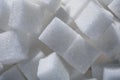 White cube sugar heap close-up macro shoot Royalty Free Stock Photo