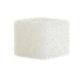Cube of sugar isolated on white Royalty Free Stock Photo