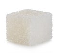 Cube of sugar isolated on white Royalty Free Stock Photo