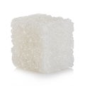 Cube of sugar isolated on white Royalty Free Stock Photo