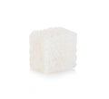 Cube of sugar isolated on white Royalty Free Stock Photo