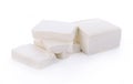 Cube tofu isolated on white background