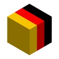 Cube vector flag of Germany Royalty Free Stock Photo