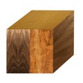 Cube with wood samples Royalty Free Stock Photo