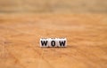 Cube words on wooden table Royalty Free Stock Photo