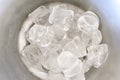 Cubed ice inside an ice bucket Royalty Free Stock Photo